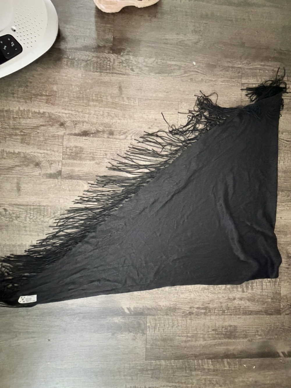Asymmetrical Black Poncho